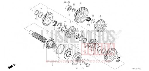BOITE DE VITESSES (ARBRE INTERMEDIAIRE) CBR500RACT de 2026